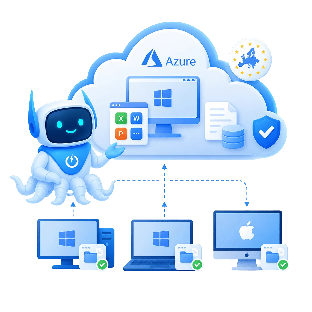 Poste de travail Windows hébergé dans le cloud, accessible depuis n'importe quel appareil