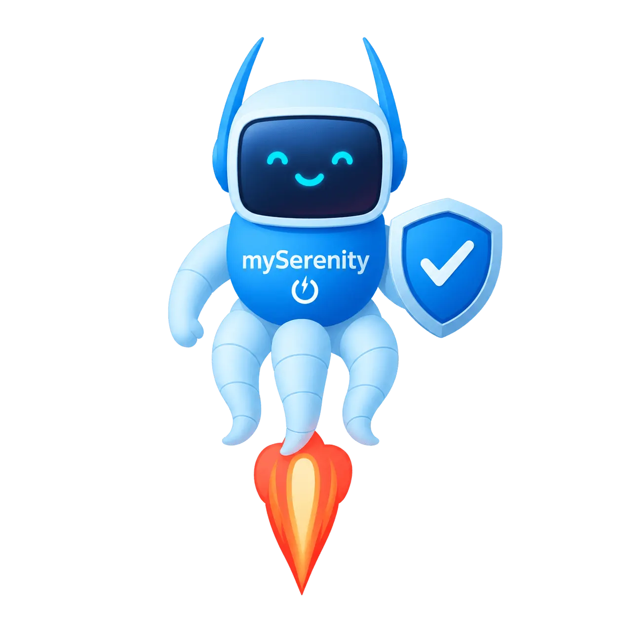 Mascotte Octobot POWERiti aux commandes de Microsoft 365