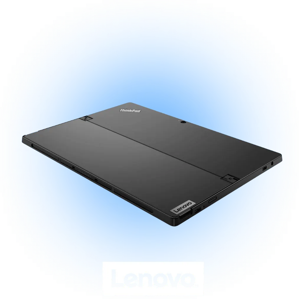 Dos de la tablette, logo ThinkPad, finition noire