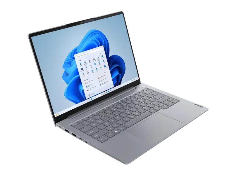 ThinkBook 14 G8 ouvert, trois-quarts