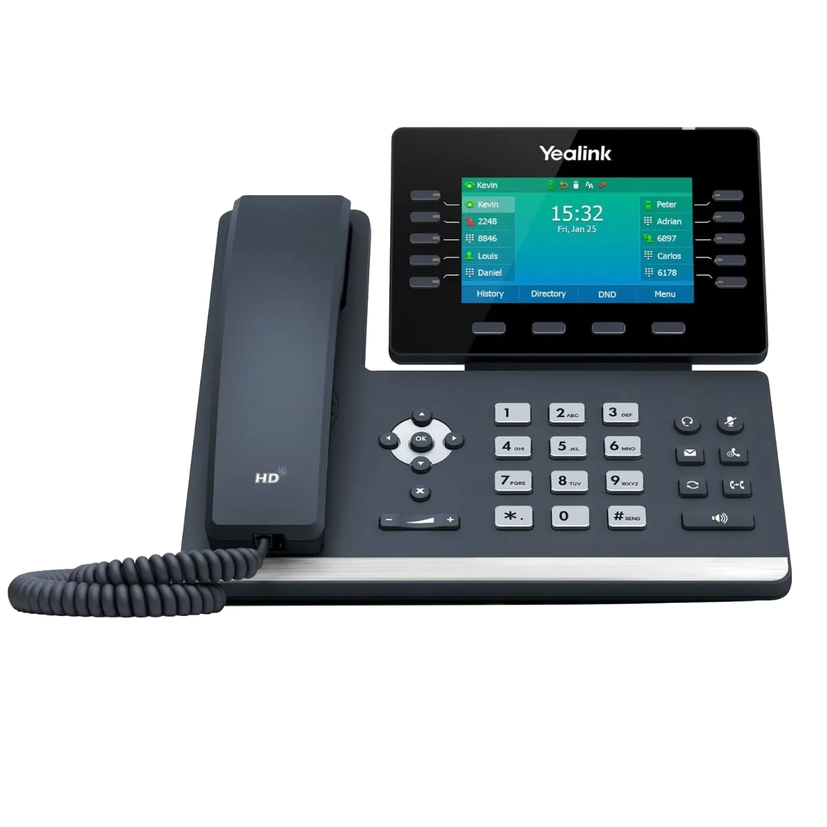 Poste fixe Yealink T54W, téléphone VoIP pour collaborateur