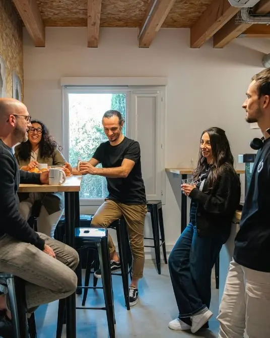 Pause café de l'équipe POWERiti