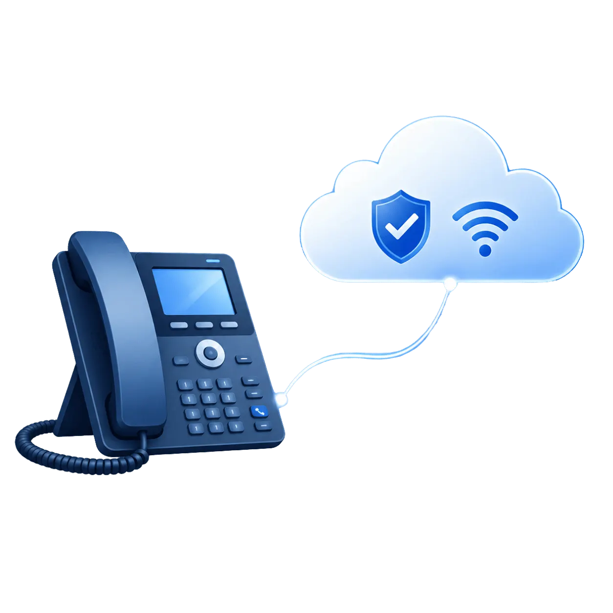 Poste fixe SIP relié à un standard cloud sécurisé, ligne fixe VoIP